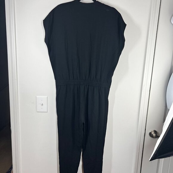 Aritzia Babaton Donnie Jumpsuit Size Medium Black Drawstring Pockets Sleeveless - Picture 7 of 12